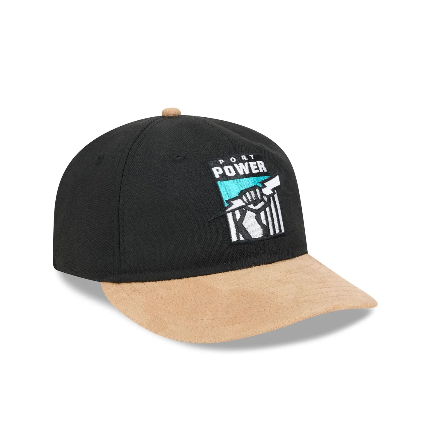 Port Adelaide Power Hat - AFL 2025 Retro Contrast Suede 9Fifity Strapback Cap - New Era